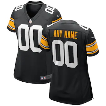 womens nike black pittsburgh steelers alternate custom game